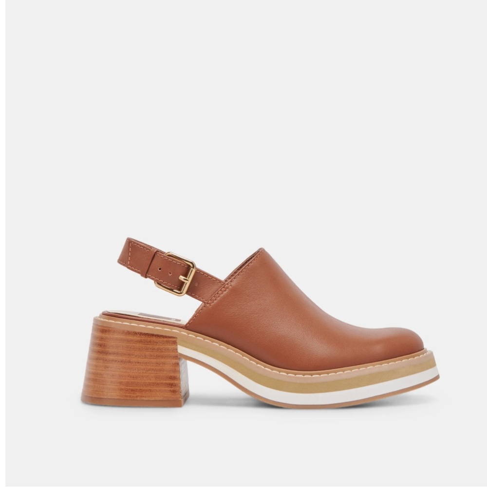 Women's Tan Slingback Heeled Shoes